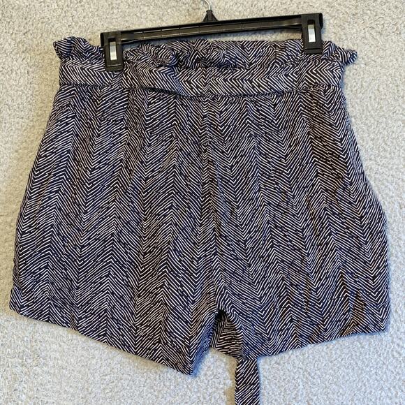 Thread & Supply NWT Woman Ruffle Belted Elastic Zebra Pattern Size Large Shorts - Picture 9 of 9
